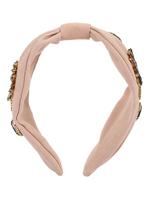 pink cotton blend hair band - 17693681 - Very Small Image - 1