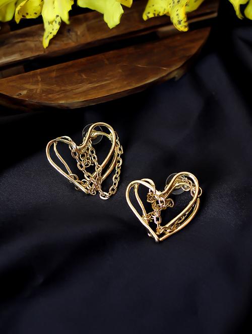 gold metal hoop earring - 17693791 - Very Small Image - 1