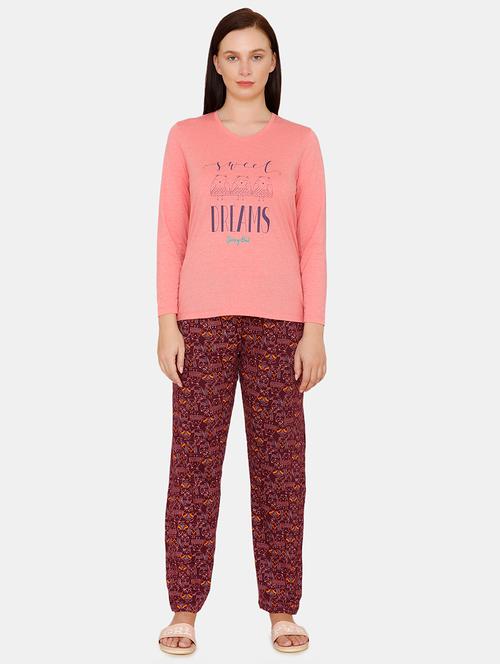 quirky printed nightwear pajama set - 17693938 - Very Small Image - 1