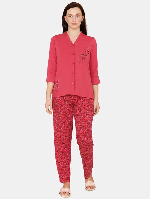 quirky printed nightwear pajama set - 17693939 - Very Small Image - 1