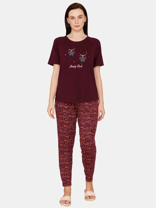 quirky printed nightwear pajama set - 17693941 - Very Small Image - 1