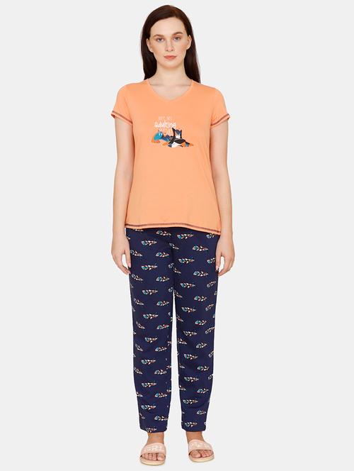 quirky printed nightwear pajama set - 17693943 - Very Small Image - 1