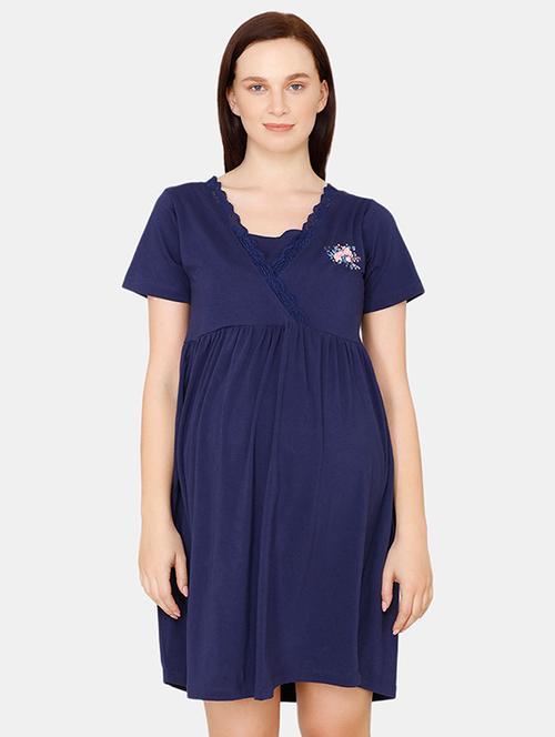 lace detail solid sleepshirt - 17694014 - Very Small Image - 1