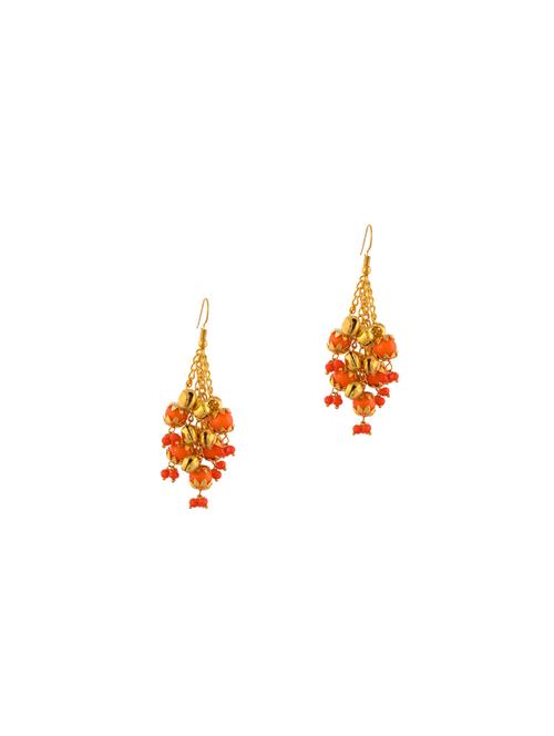orange copper drop earring - 17694153 - Very Small Image - 1