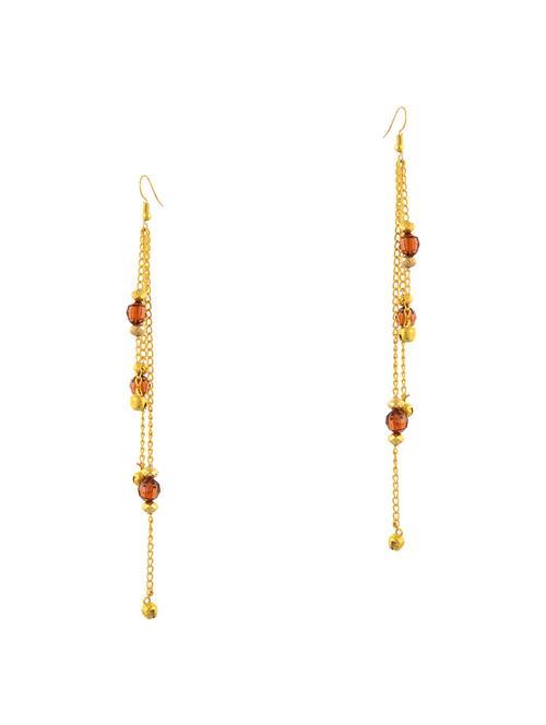 brown copper drop earring - 17694165 - Very Small Image - 1