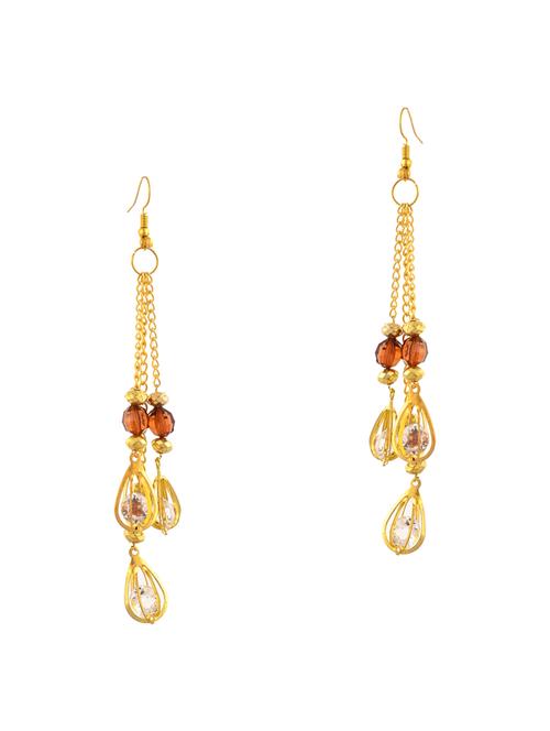 brown copper drop earring - 17694172 - Very Small Image - 1