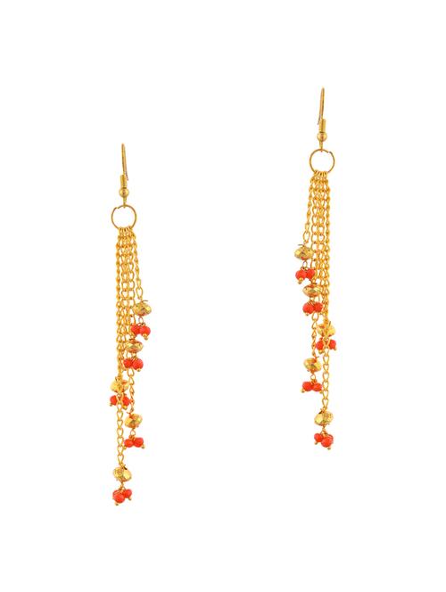 orange copper drop earring - 17694180 - Very Small Image - 1