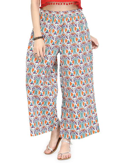 white viscose straight palazzo - 17694501 - Very Small Image - 1