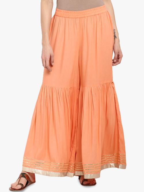 peach flared sharara - 17694614 - Very Small Image - 1