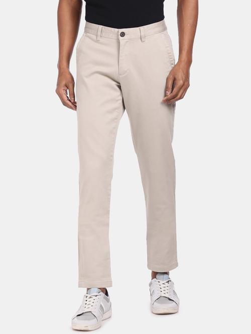 beige solid chinos - 17694629 - Very Small Image - 1