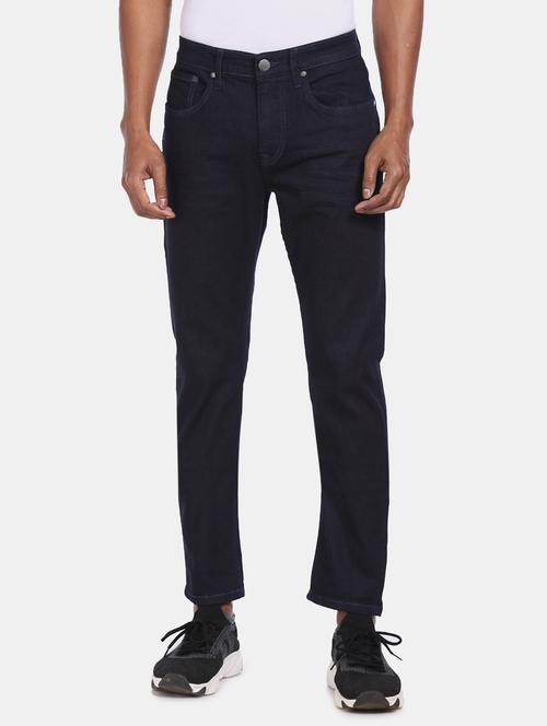 navy blue plain denim jeans - 17694647 - Very Small Image - 1