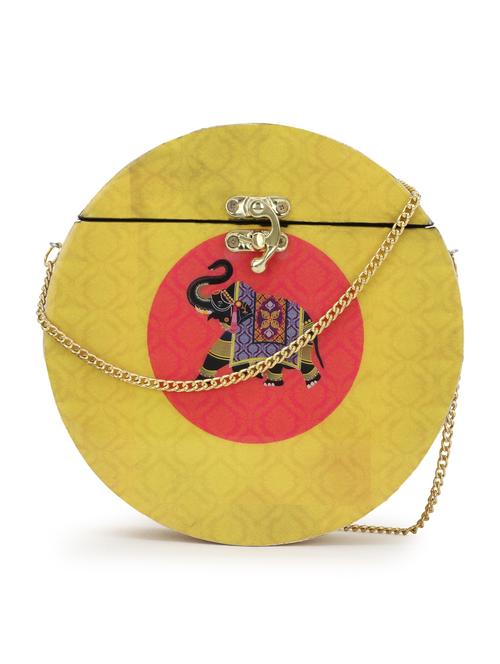 yellow wood box clutch - 17695000 - Very Small Image - 1