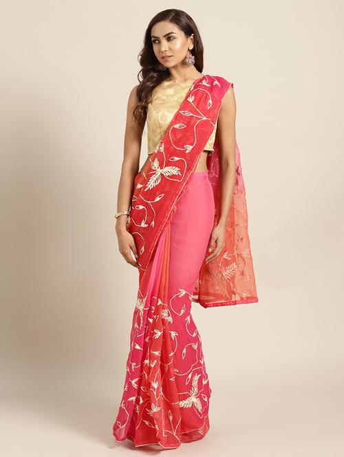 gota work gota patti saree with blouse - 17695688 - Very Small Image - 1