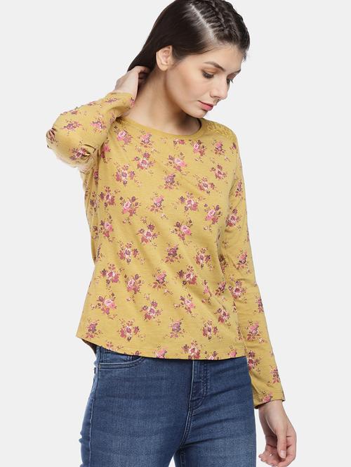 long sleeved floral tee - 17695789 - Very Small Image - 1