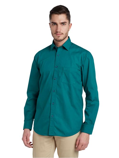 green solid casual shirt - 17696002 - Very Small Image - 1