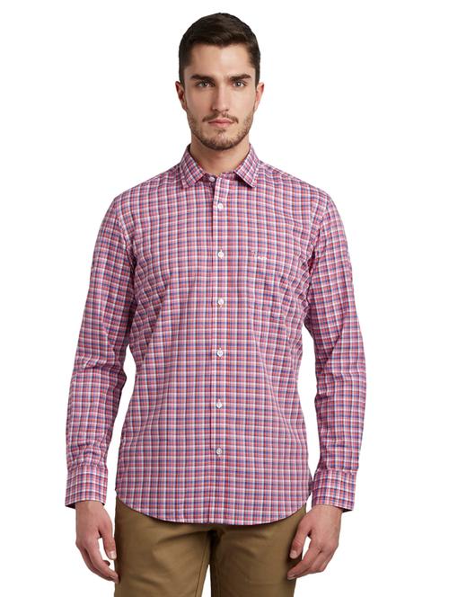 pink checkered casual shirt - 17696035 - Very Small Image - 1