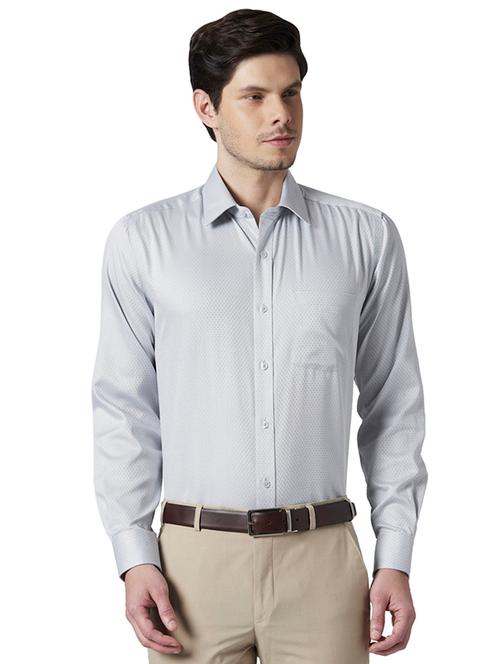 grey self design formal shirt - 17696107 - Very Small Image - 1