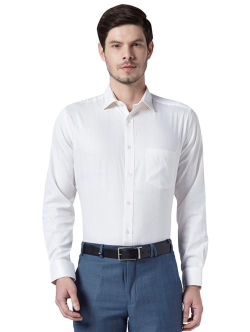 off white self design formal shirt - 17696127 - Very Small Image - 1