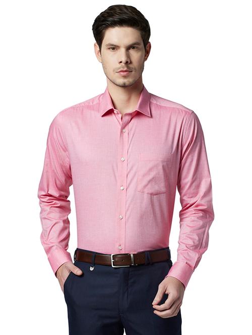 pink solid formal shirt - 17696135 - Very Small Image - 1
