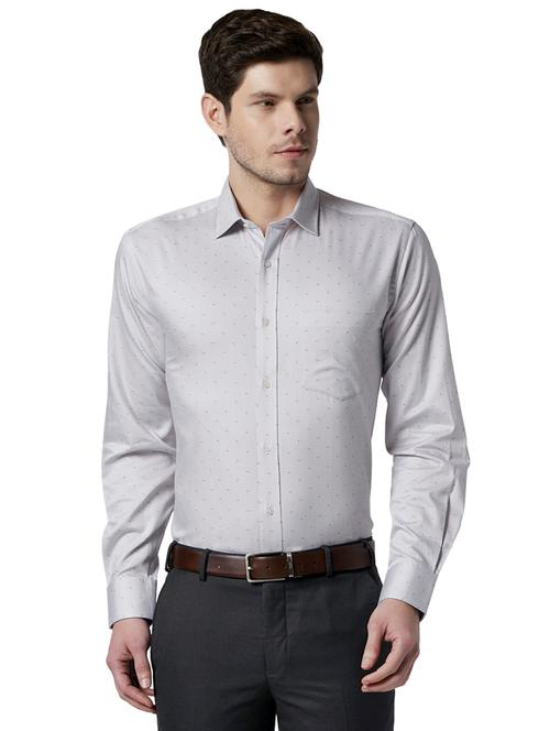 grey printed formal shirt - 17696143 - Very Small Image - 1