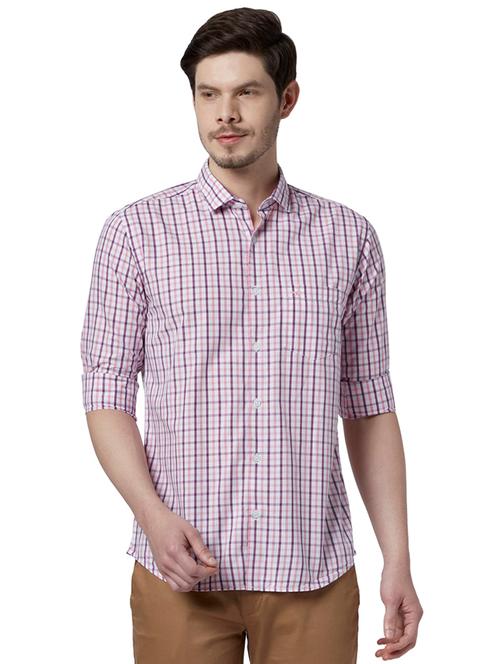 pink checkered casual shirt - 17696216 - Very Small Image - 1