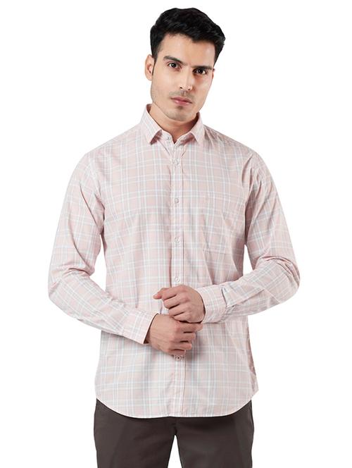 pink checkered casual shirt - 17696286 - Very Small Image - 1