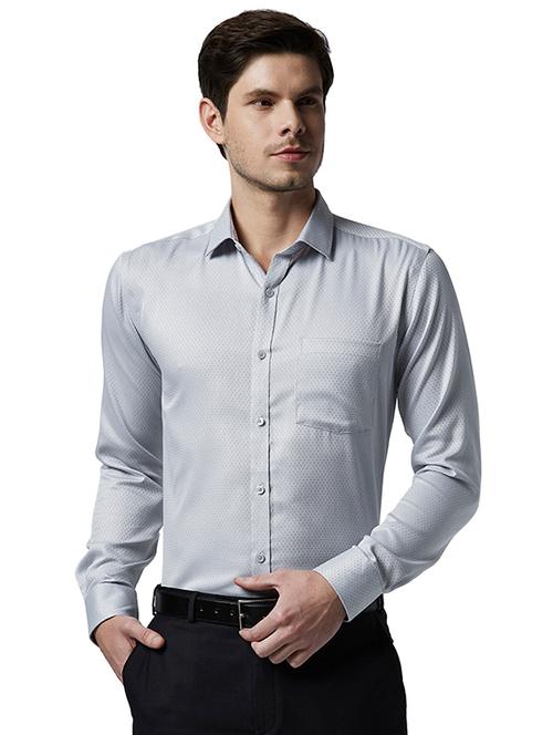 grey self design formal shirt - 17696336 - Very Small Image - 1