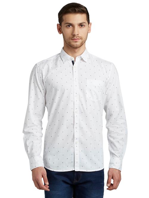 white printed casual shirt - 17696406 - Very Small Image - 1