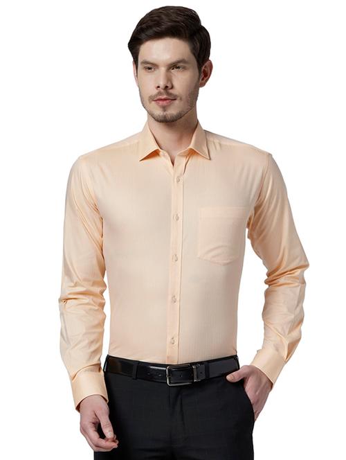 orange solid formal shirt - 17696475 - Very Small Image - 1