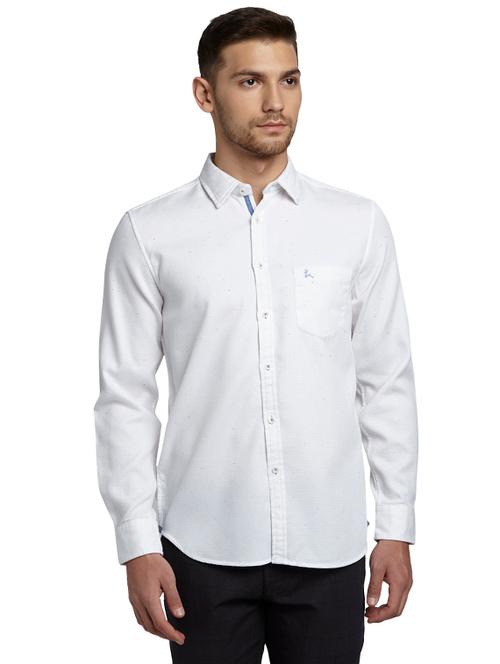 white solid casual shirt - 17696511 - Very Small Image - 1