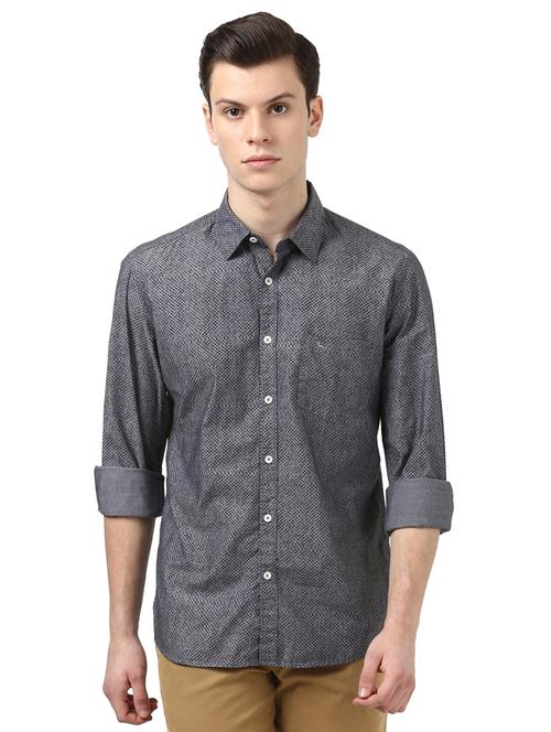 grey printed casual shirt - 17696519 - Very Small Image - 1