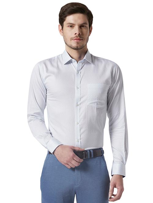 white printed formal shirt - 17696578 - Very Small Image - 1
