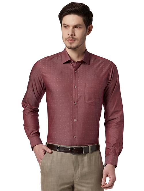 red printed formal shirt - 17696588 - Very Small Image - 1