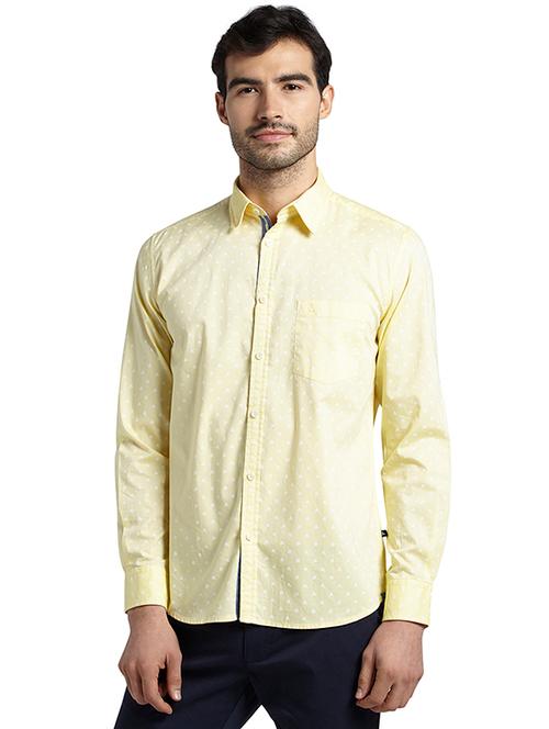yellow printed casual shirt - 17696620 - Very Small Image - 1