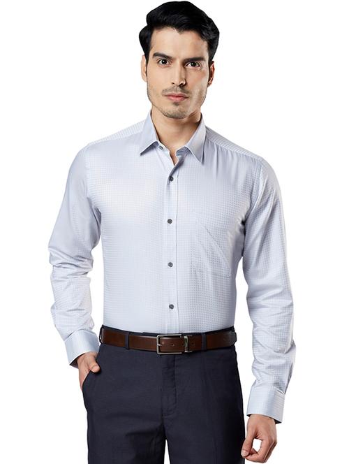 grey self design formal shirt - 17696722 - Very Small Image - 1