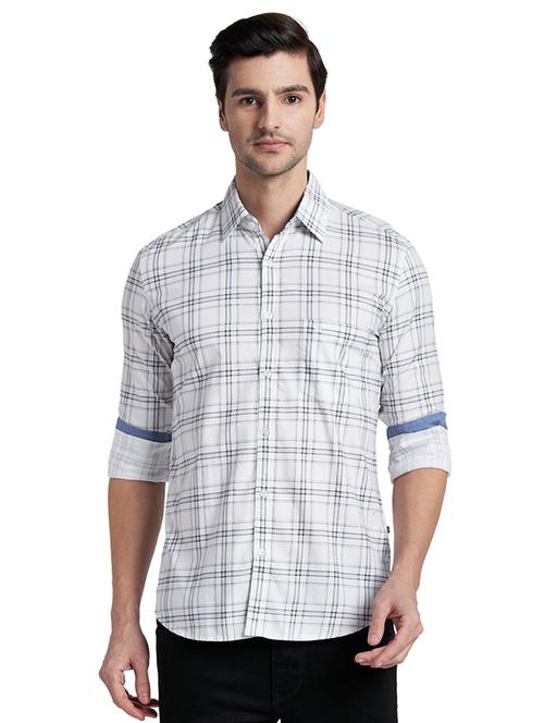 white checkered casual shirt - 17696779 - Very Small Image - 1
