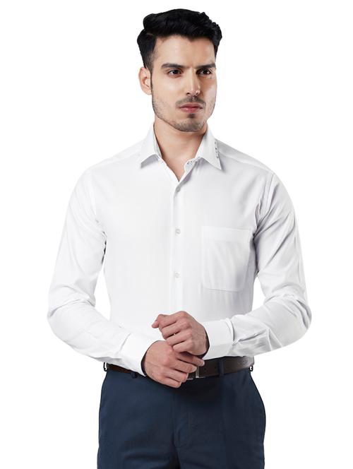 white self design formal shirt - 17696845 - Very Small Image - 1