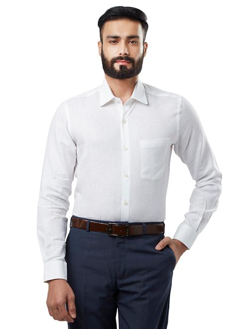 white solid formal shirt - 17696855 - Very Small Image - 1