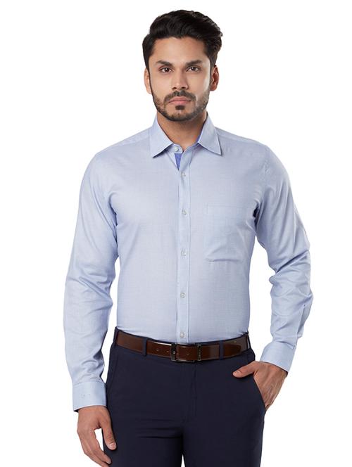 blue checkered formal shirt - 17696870 - Very Small Image - 1