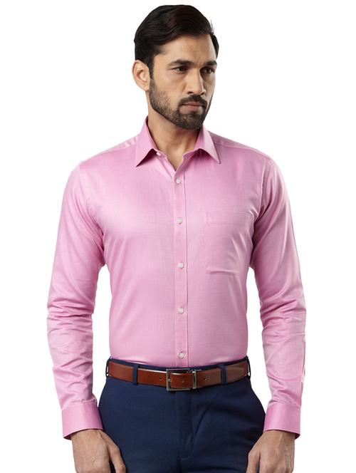 pink solid formal shirt - 17696949 - Very Small Image - 1