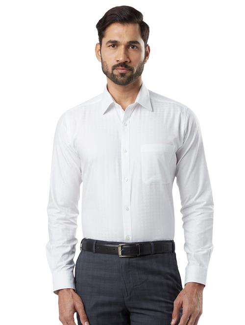 white solid formal shirt - 17696954 - Very Small Image - 1