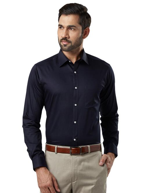 black solid formal shirt - 17696957 - Very Small Image - 1