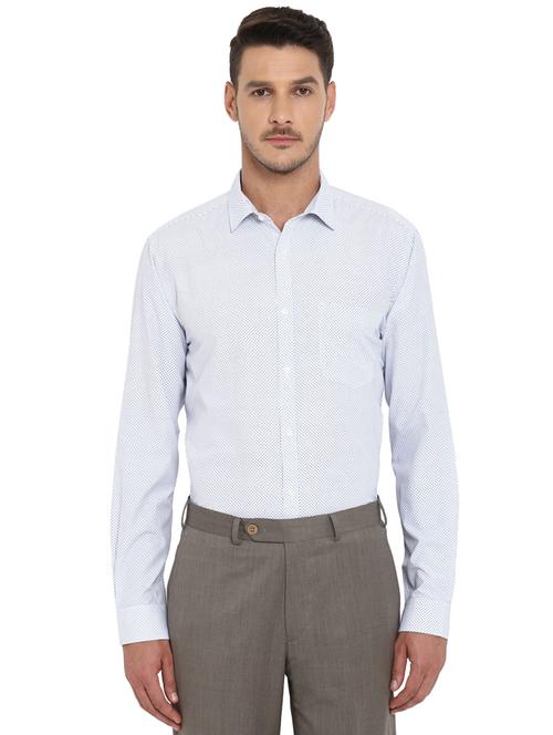 white printed formal shirt - 17696998 - Very Small Image - 1