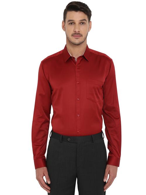 red solid formal shirt - 17697022 - Very Small Image - 1