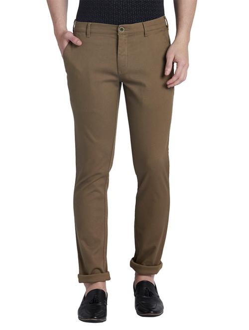 olive green solid chinos - 17697092 - Very Small Image - 1