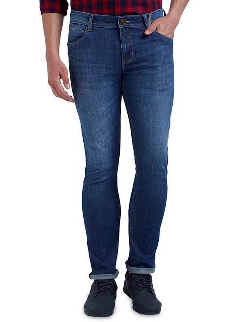blue light washed denim jeans - 17697510 - Very Small Image - 1