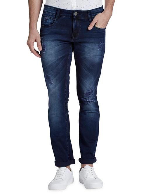 blue washed denim jeans - 17697532 - Very Small Image - 1