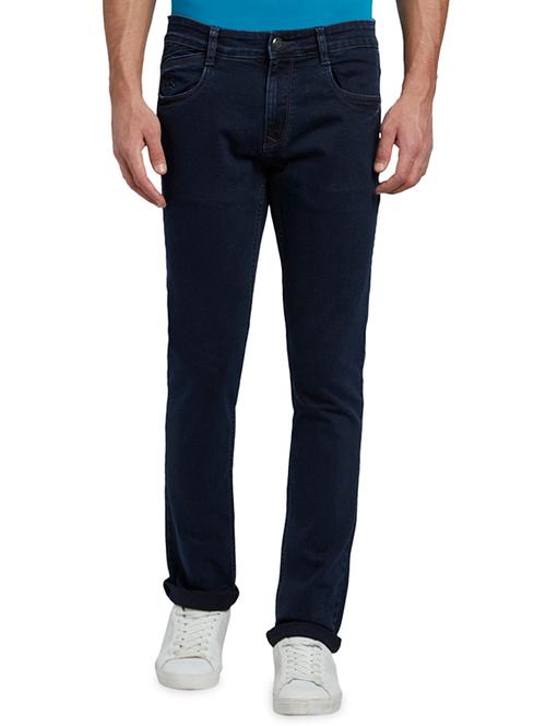 navy blue plain denim jeans - 17697539 - Very Small Image - 1