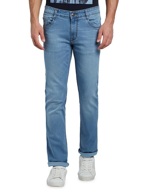 blue light washed denim jeans - 17697557 - Very Small Image - 1