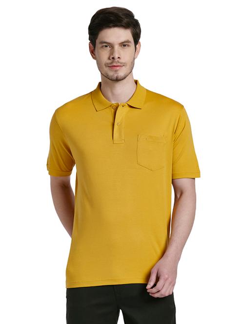 mustard solid polo t-shirt - 17697592 - Very Small Image - 1